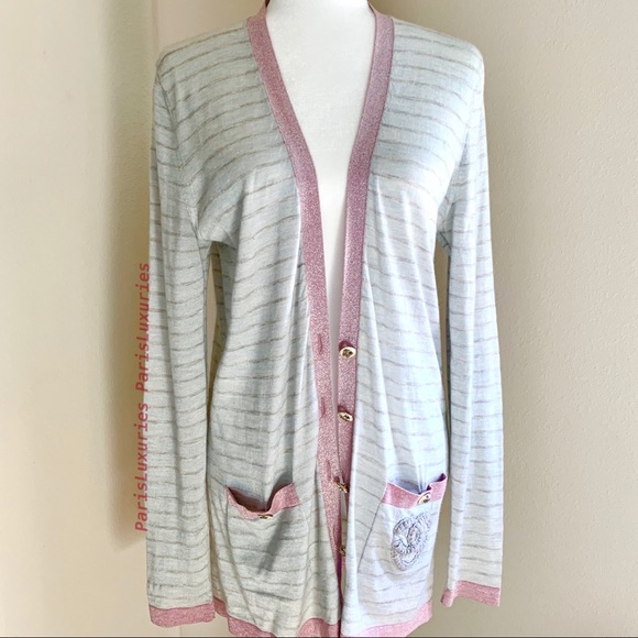 CHANEL Classic Authentic Stripe Runway Pink Gray - Picture 4 of 16